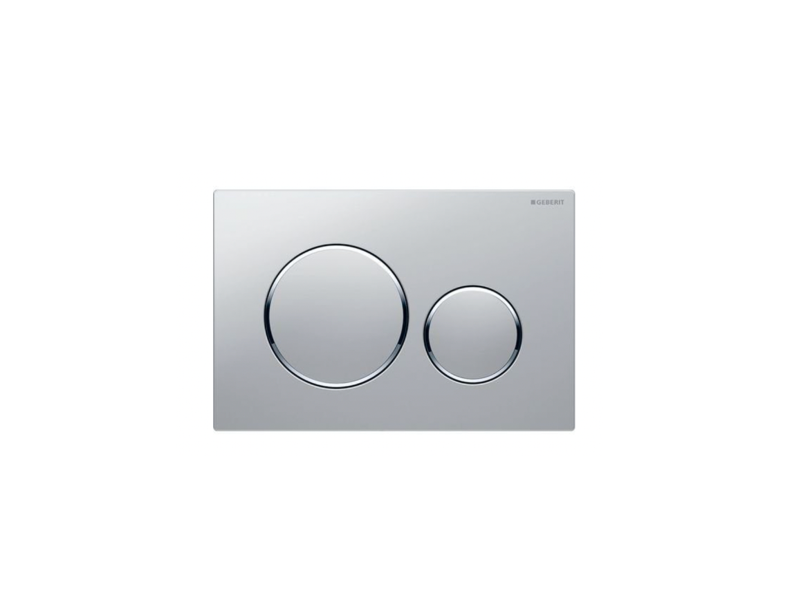 Geberit Sigma20 – Matt Chrome Plate with Chrome Trim