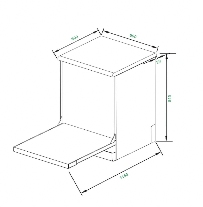 FREESTANDING DISHWASHER - 600MM 14 PLACE SETTINGS