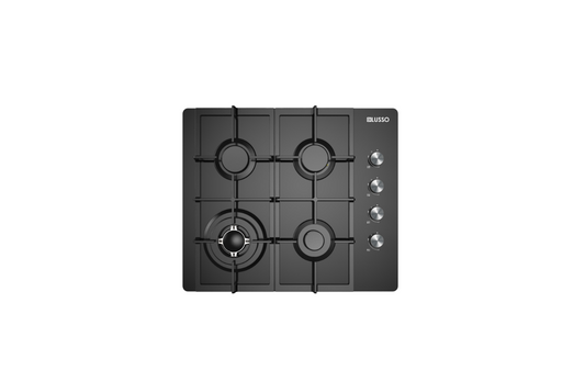 GAS COOKTOP - 600MM BLACK GLASS