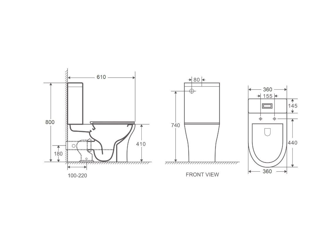 TOI - Back to Wall Toilet